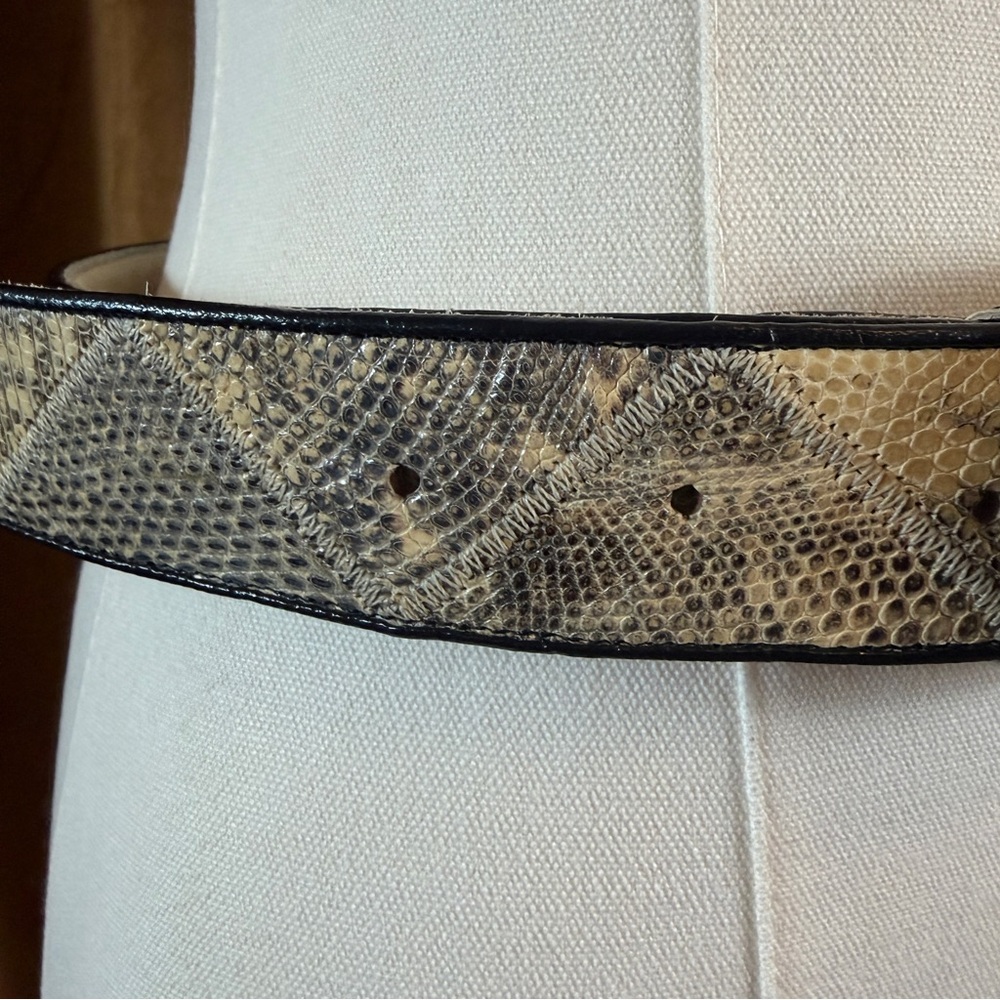Vintage Patchwork Exotic Python Snakeskin Boho We… - image 3